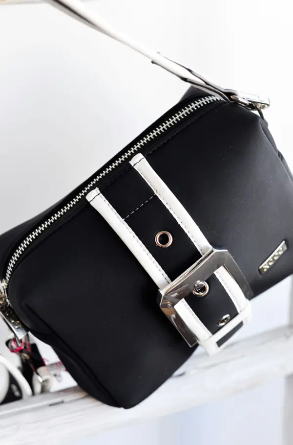 Bolso Bandolera en Neopreno Negro Noco Complementos la