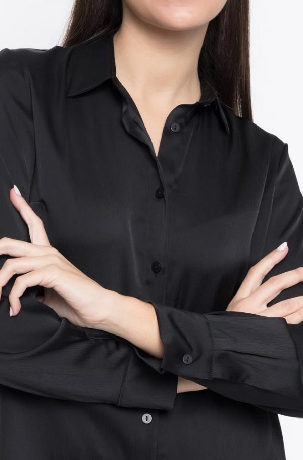Camisa Aura negra satinado – Cms Love
