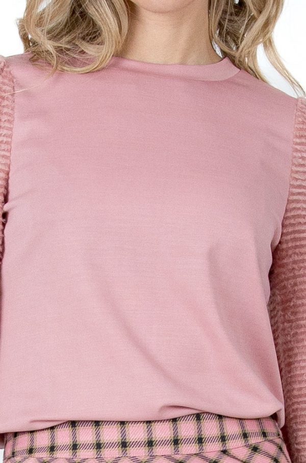 Camiseta Toyo Lylu Wear | Rosa pastel con mangas suaves