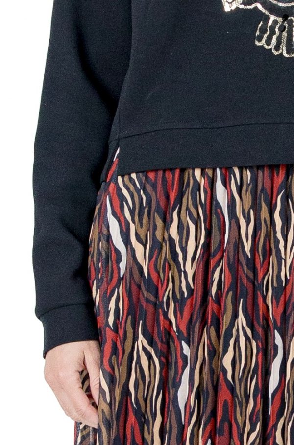 Sudadera Mawu Lylu Wear | Negro con detalle de búho