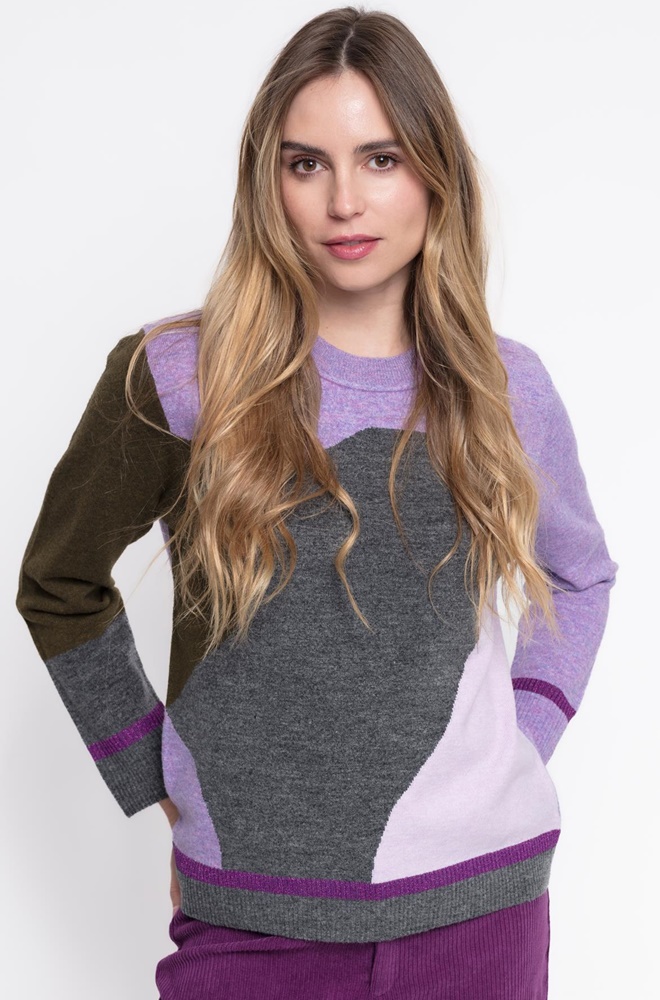 Jersey Jezabel Cms Love patchwork morados lilas grises