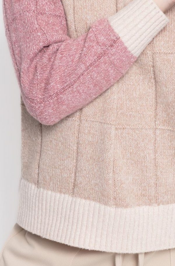 Jersey Naomi de punto — colores pastel y cuello cisne