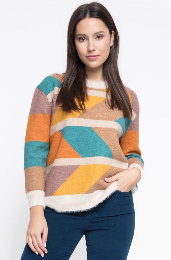 Jersey Rachel Cms Love de punto suave con estampado geométrico — vista frontal