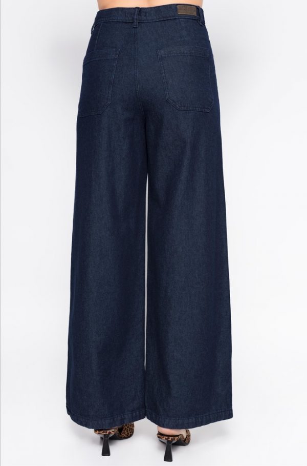 Pantalón Vaquero Celia mujer azul oscuro con bolsillos traseros