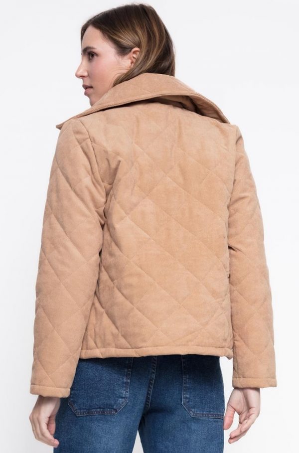 Chaqueta acolchada camel Cms Love | Pana fina y forro