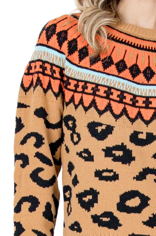 Jersey Kira Lylu Wear camel con grecas