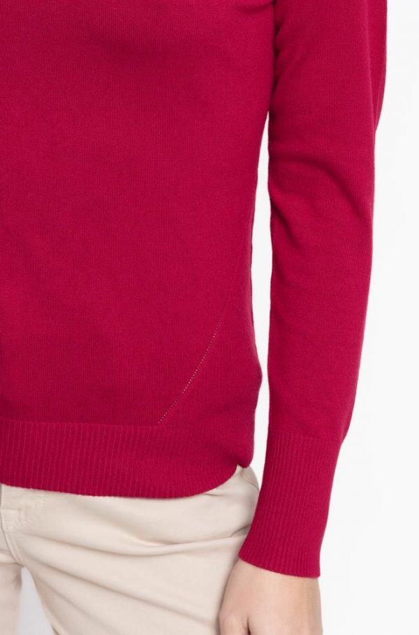 Jersey cuello cisne burdeos | Básico elegante y suave
