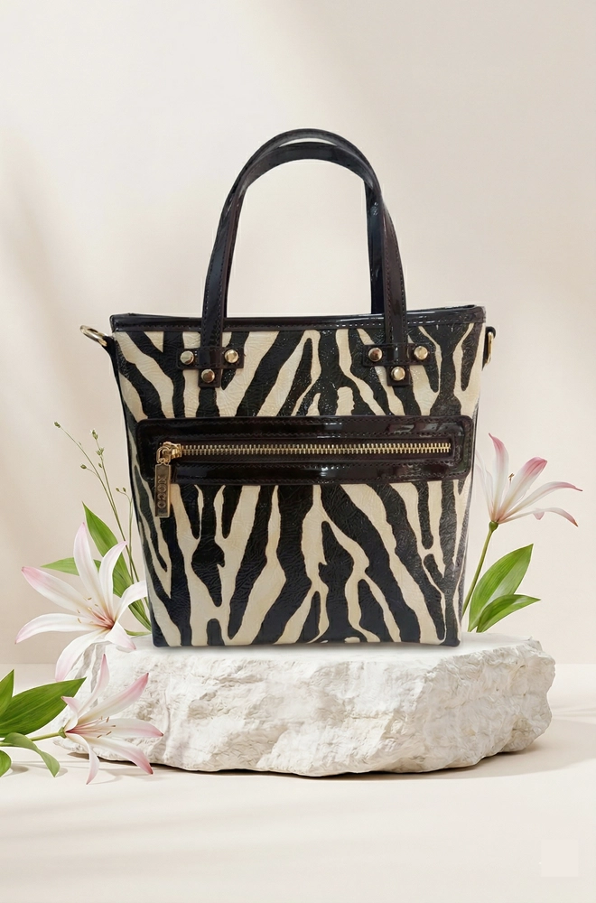 bolso tote mini cebra Noco trasero bolsillo