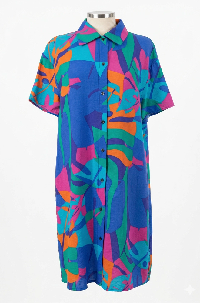 vestido camisero corto estampado mujer Lylu Meli sin cinturon