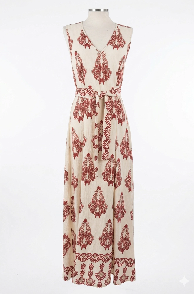 vestido paisley mujer Lylu Cleo maniqui frontal