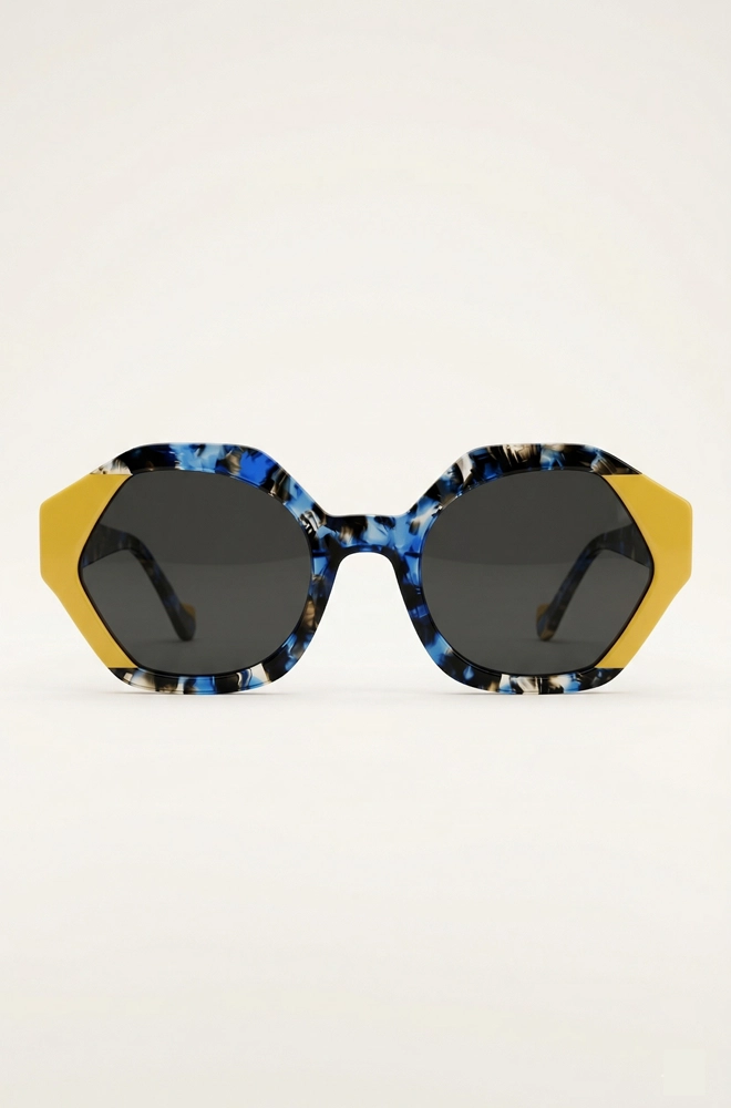 gafas sol geométricas mujer azul Noco Venecia frontal
