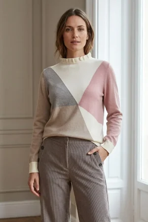 Jersey estampado mujer Cms Isaura en tonos pastel